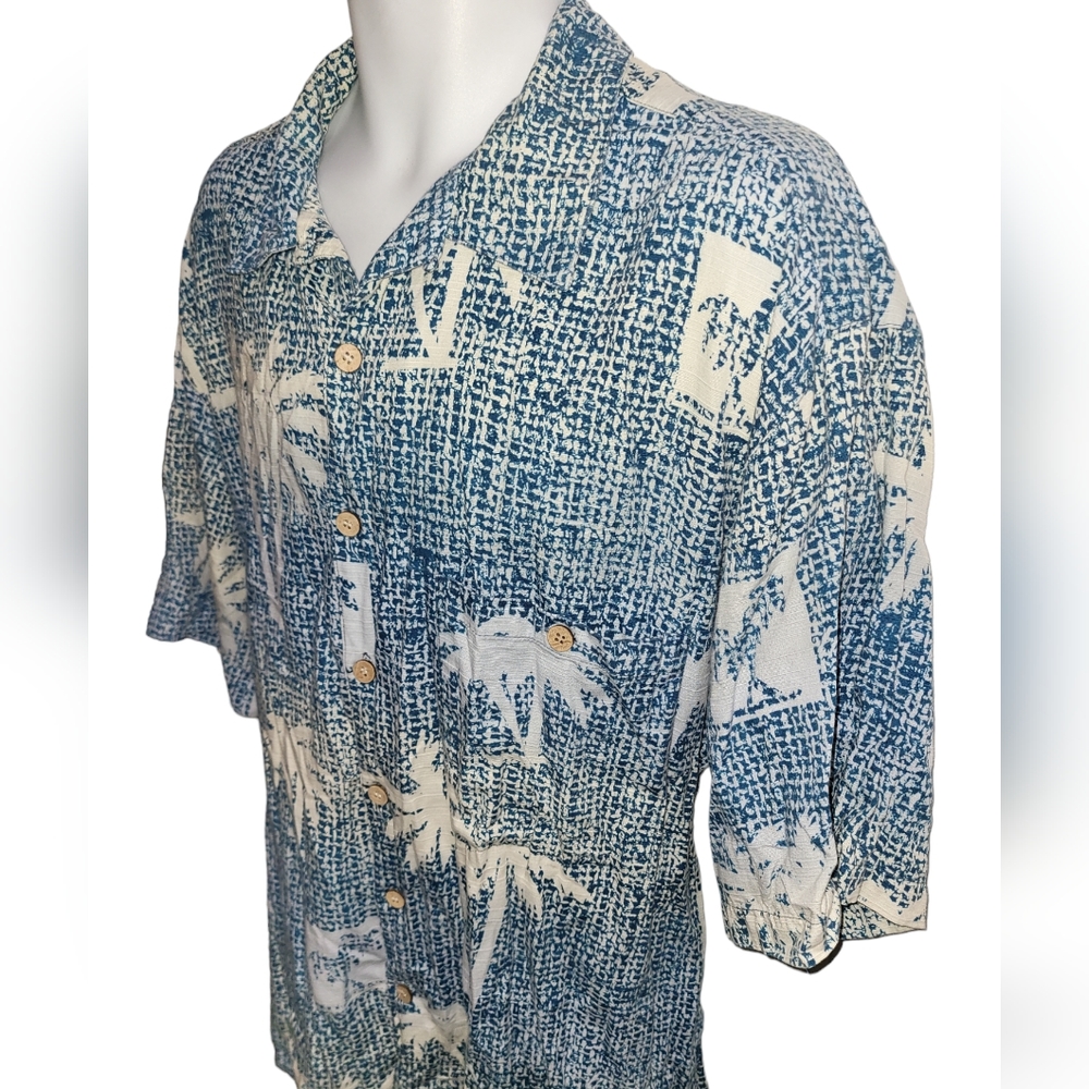 JOE MARLIN Casual Shirt Mens 2XL Short Sleeve Hawaiian Shirt - Picture 2 of 4